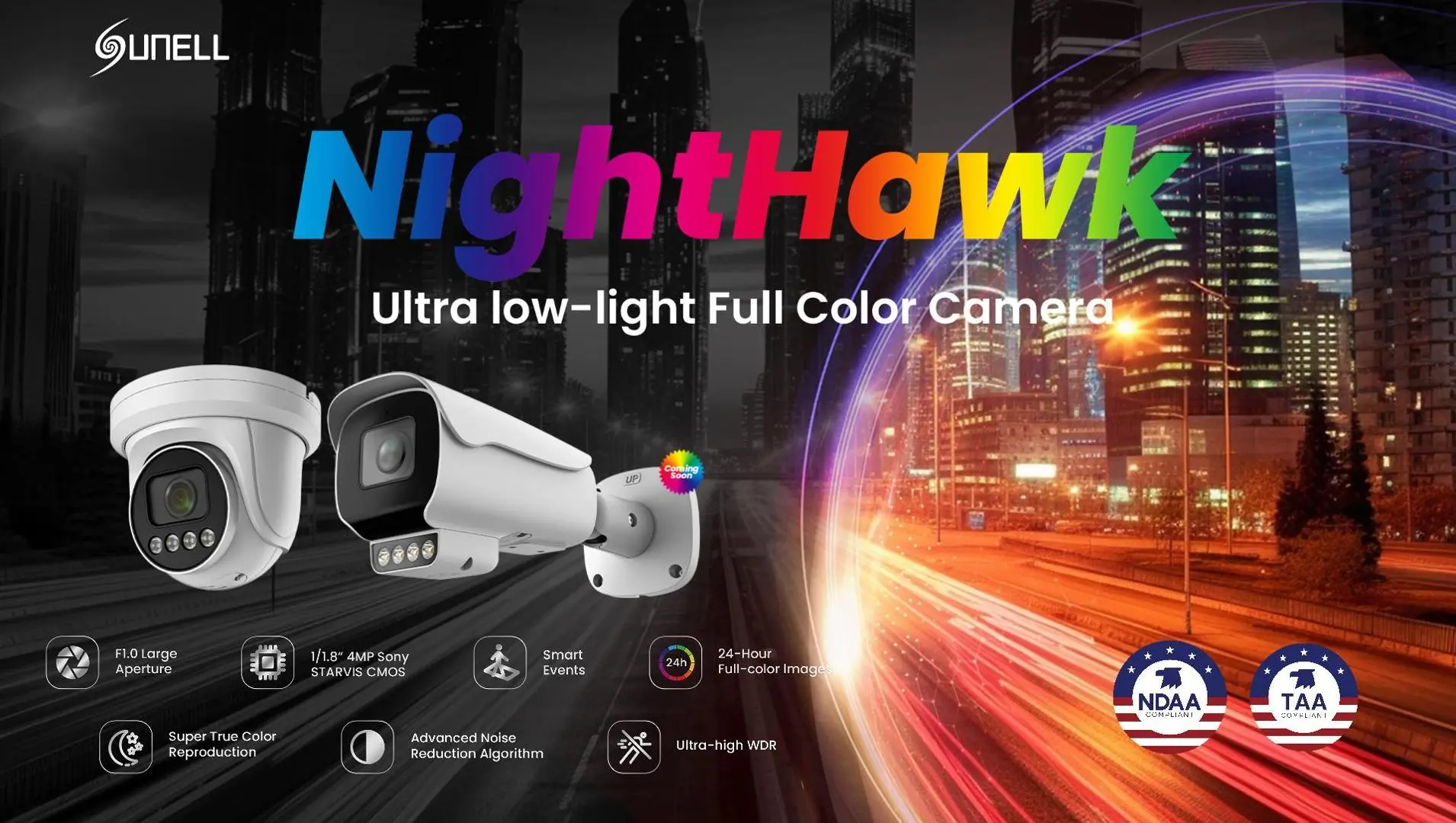 Camera đủ màu thông minh siêu nhẹ sunell Nighthawk